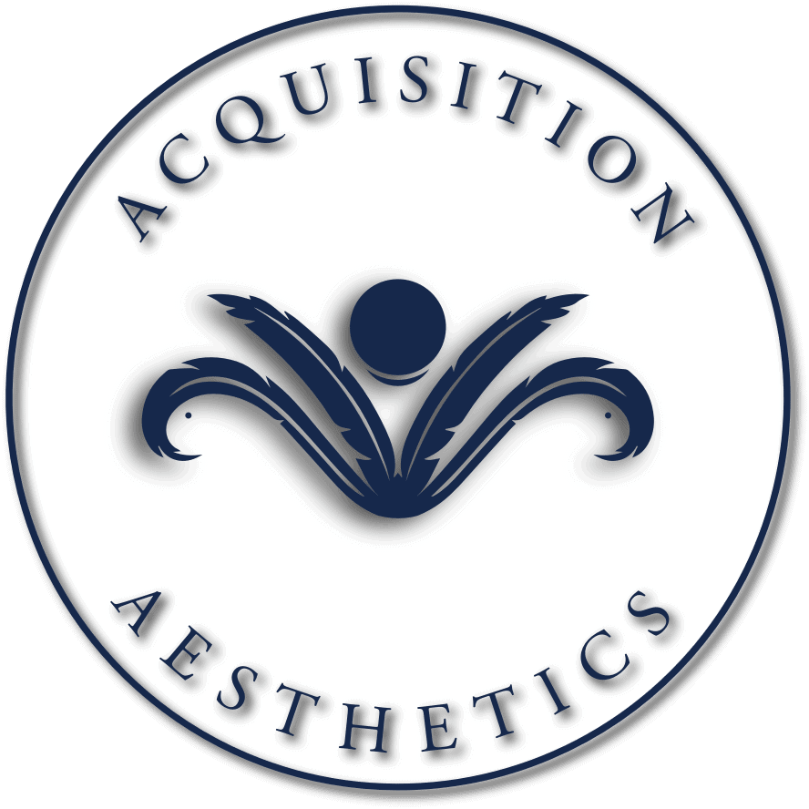 Acquisition Aesthetics Logo - White