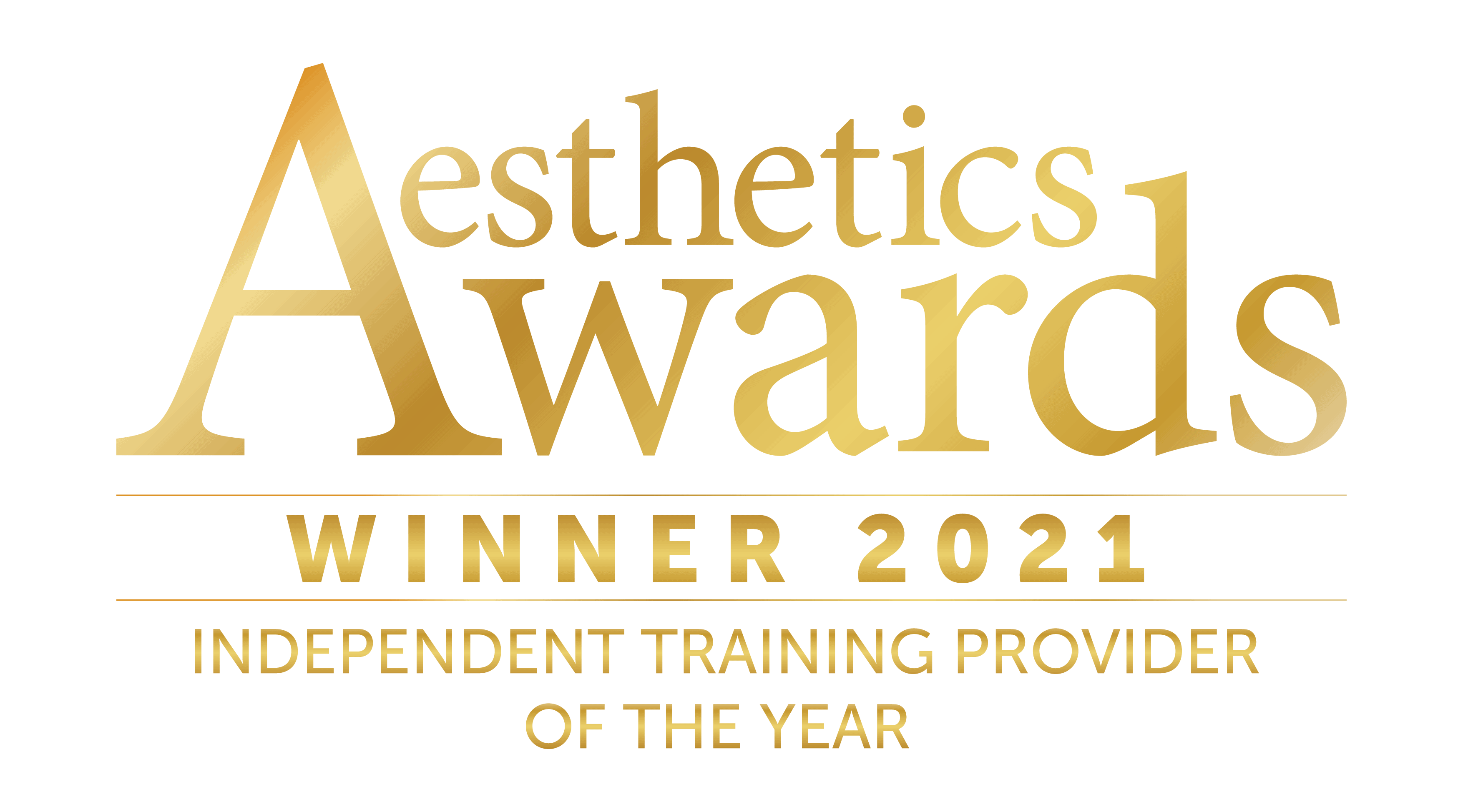 Aesthetics Awards 2021 Winners Logo for Independent Aesthetics Training Provider of the Year