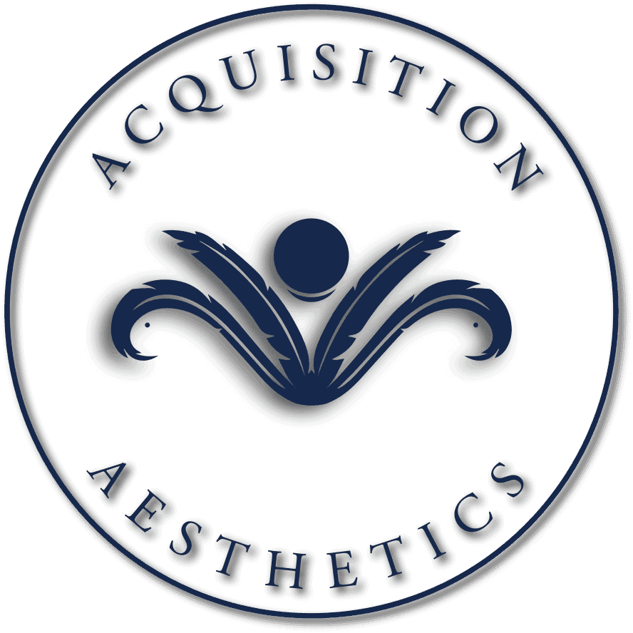 Acquisition Aesthetics Logo - White
