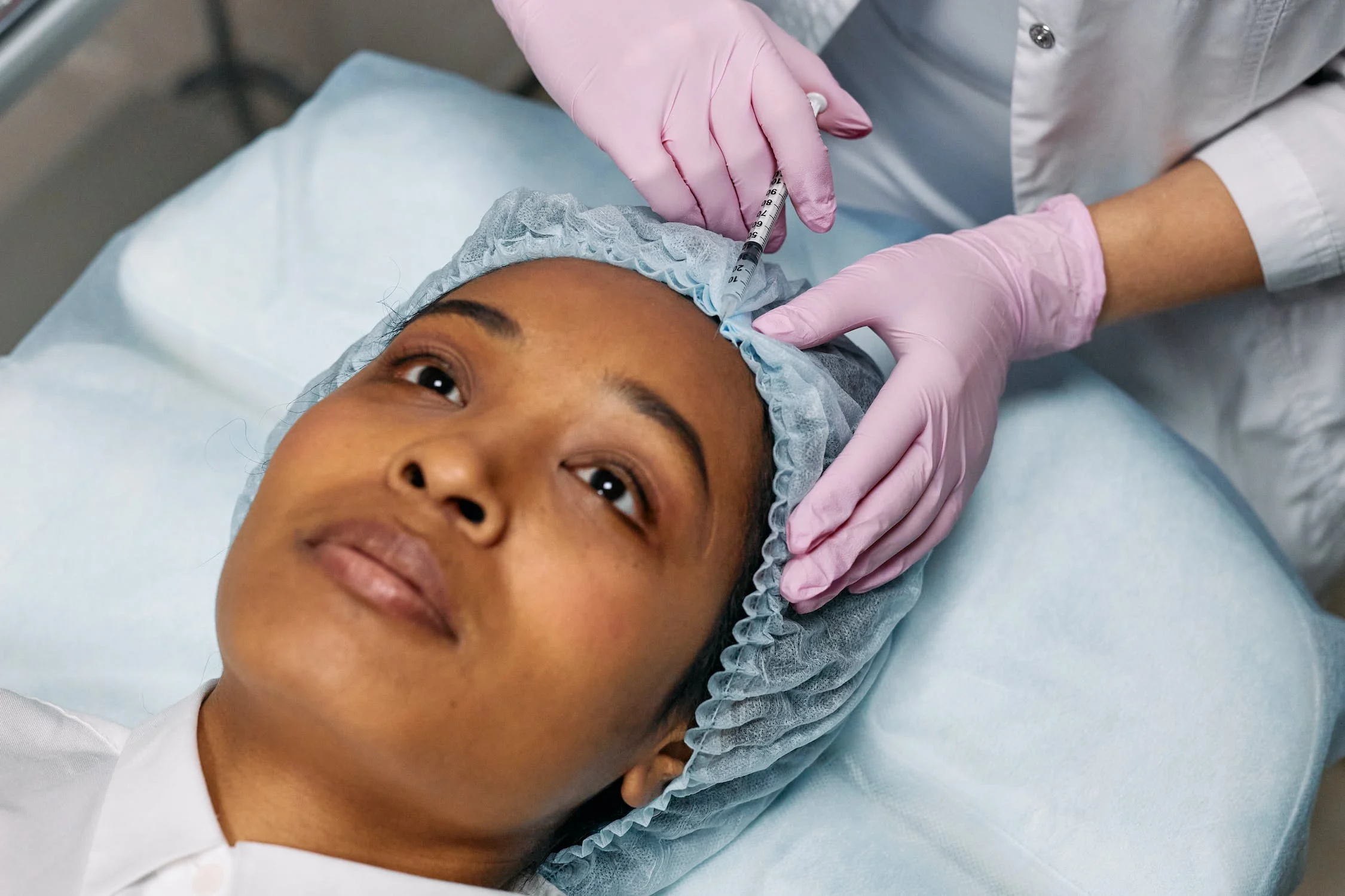 A woman about to receive dermal fillers in Birmingham